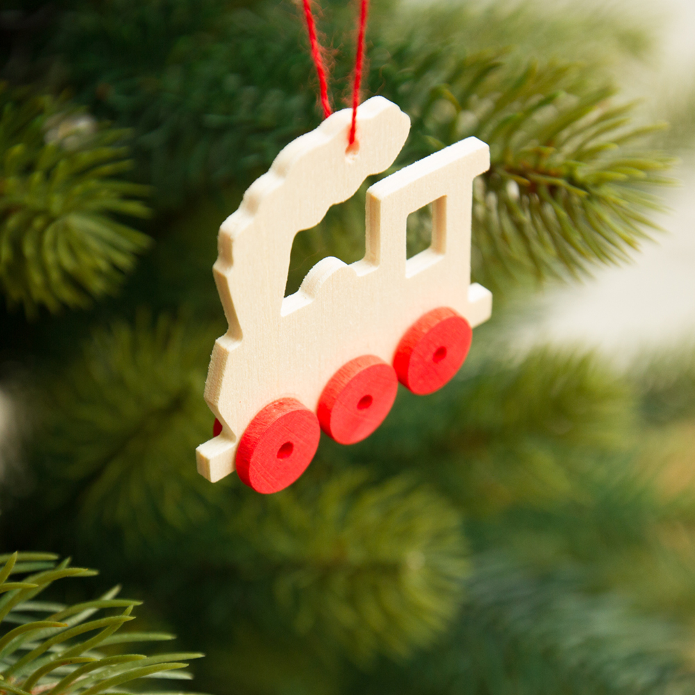 レロの機関車(白木)【クリスマスオーナメント】