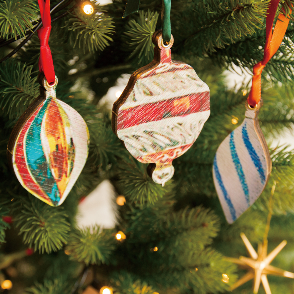 KLOKA wood ornament「Christmas Ornament set」【ビール&ピザ】